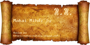 Makai Mihály névjegykártya