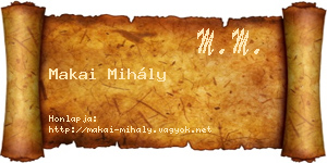 Makai Mihály névjegykártya